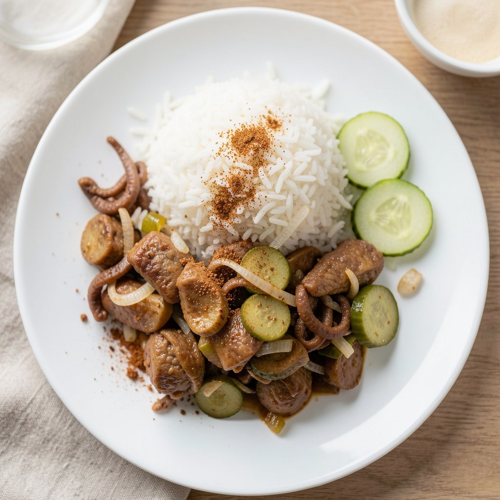 wątróbka drobiowa z ryżem