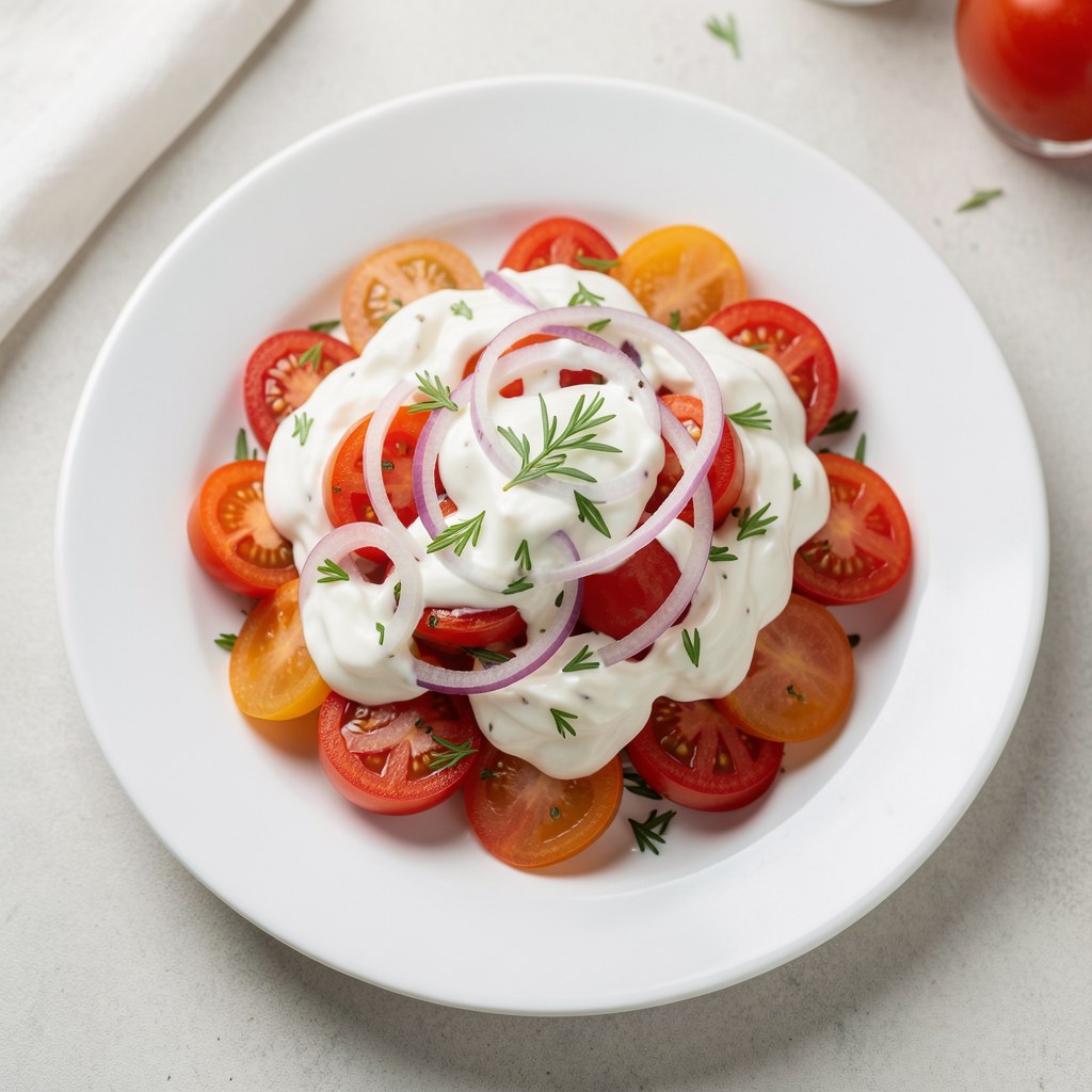 sałatka z pomidorów