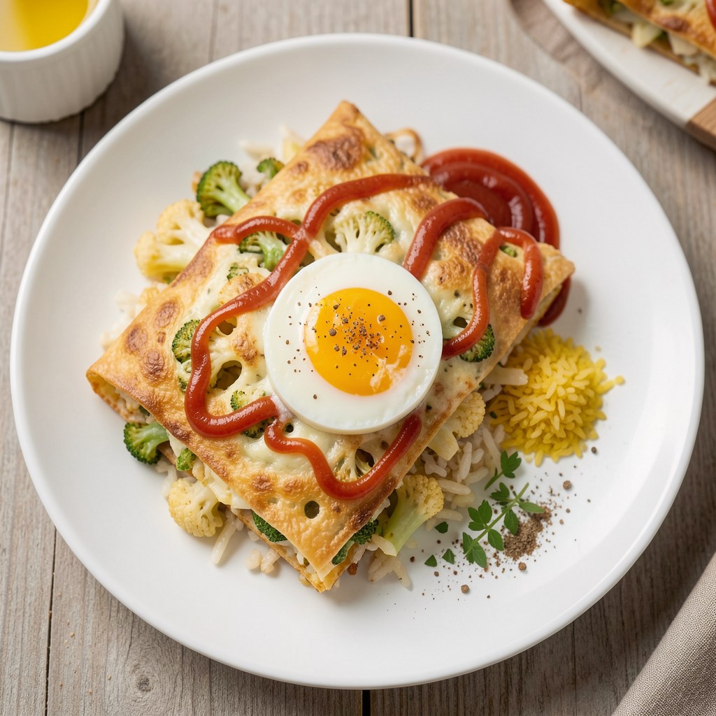 Zapiekanka kalafiorowa z jajkiem sadzonym