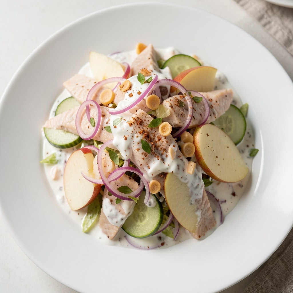 Sałatka śledziowa z jabłkami