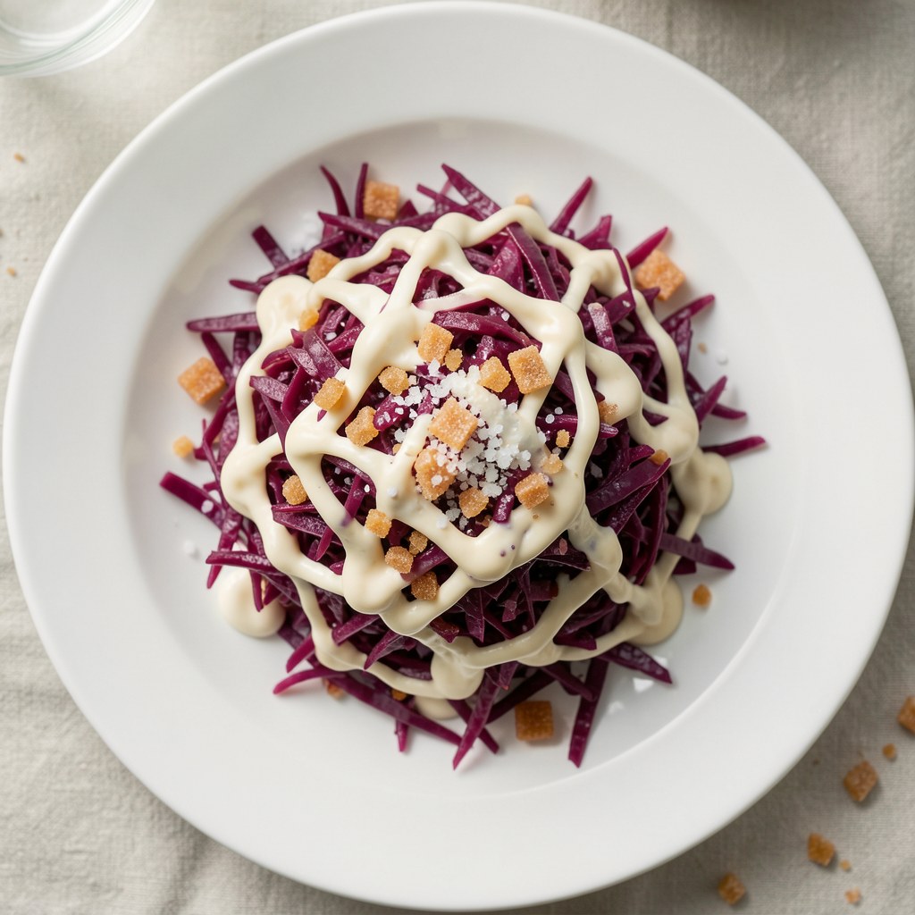 Sałatka z czerwonej kapusty z majonezem