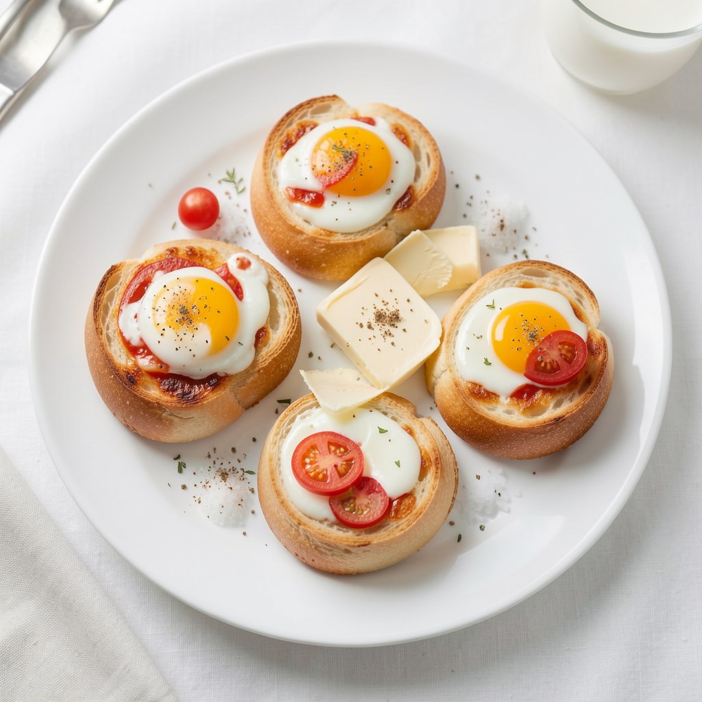 Jajka zapiekane w kajzerkach