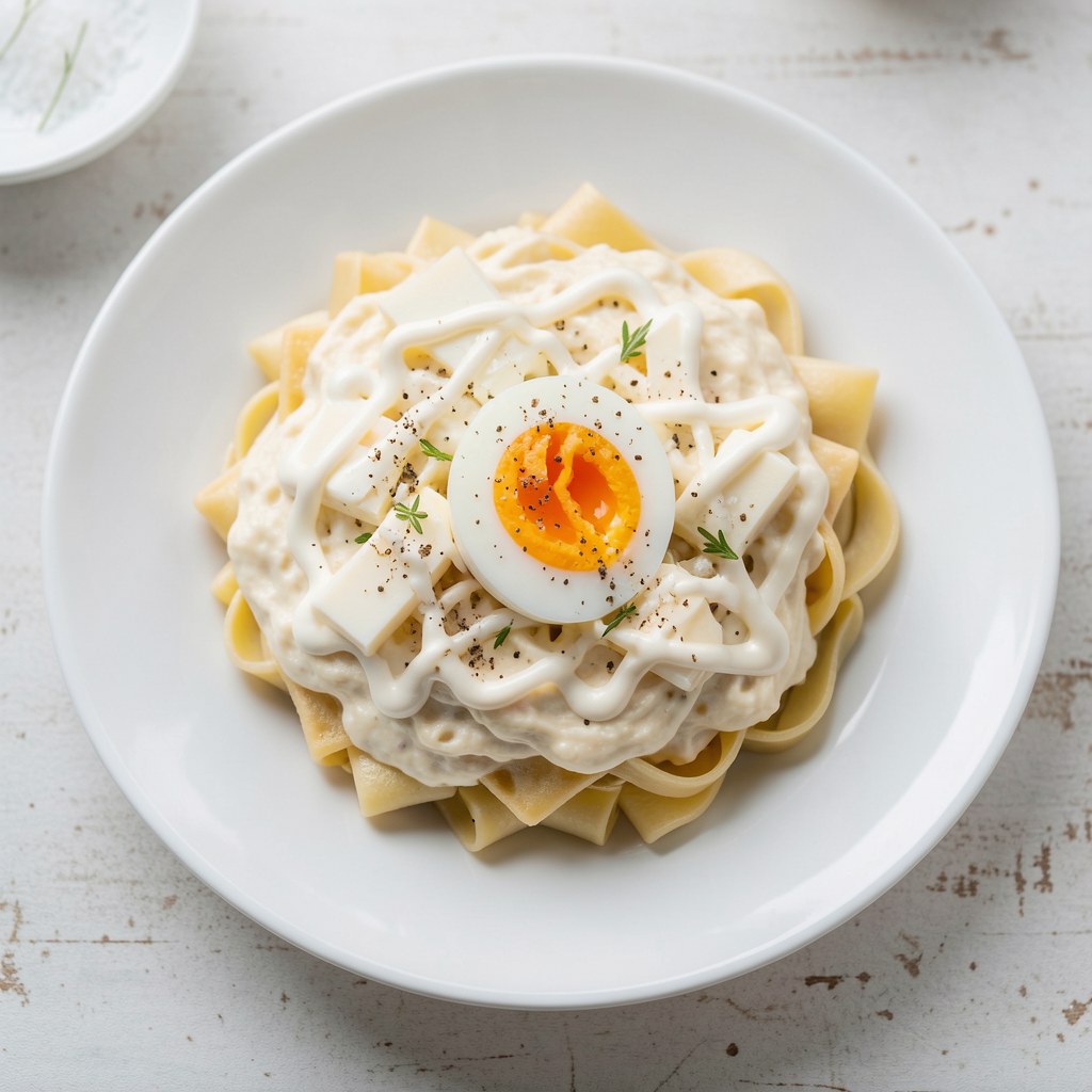 Pasta z jaj i serka topionego