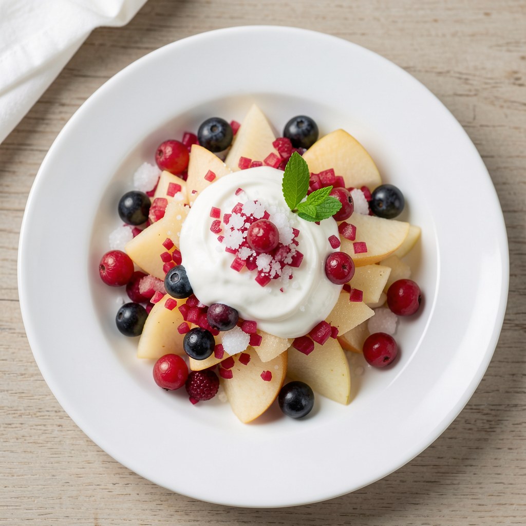 Surówka z chrzanu z borówkami