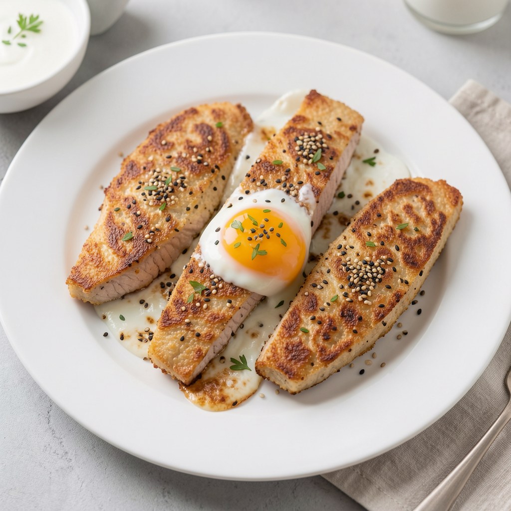 Rybka panierowana w sezamie i bułce tartej