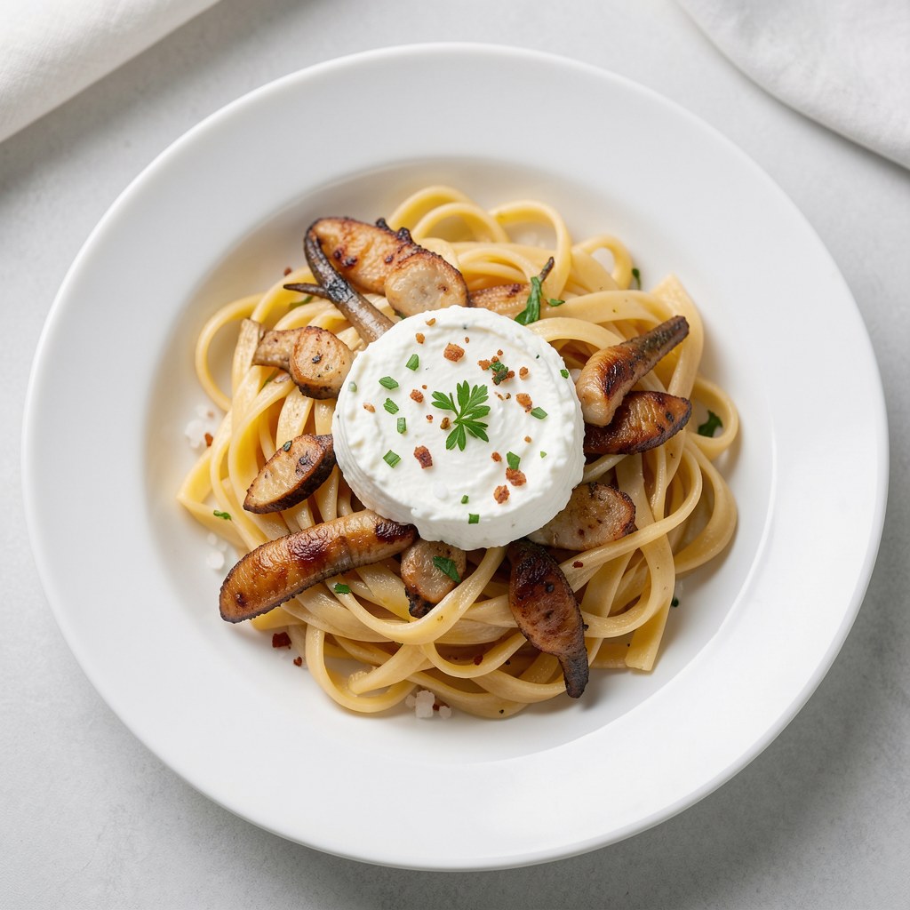 Pasta z bryndzy ze szprotkami