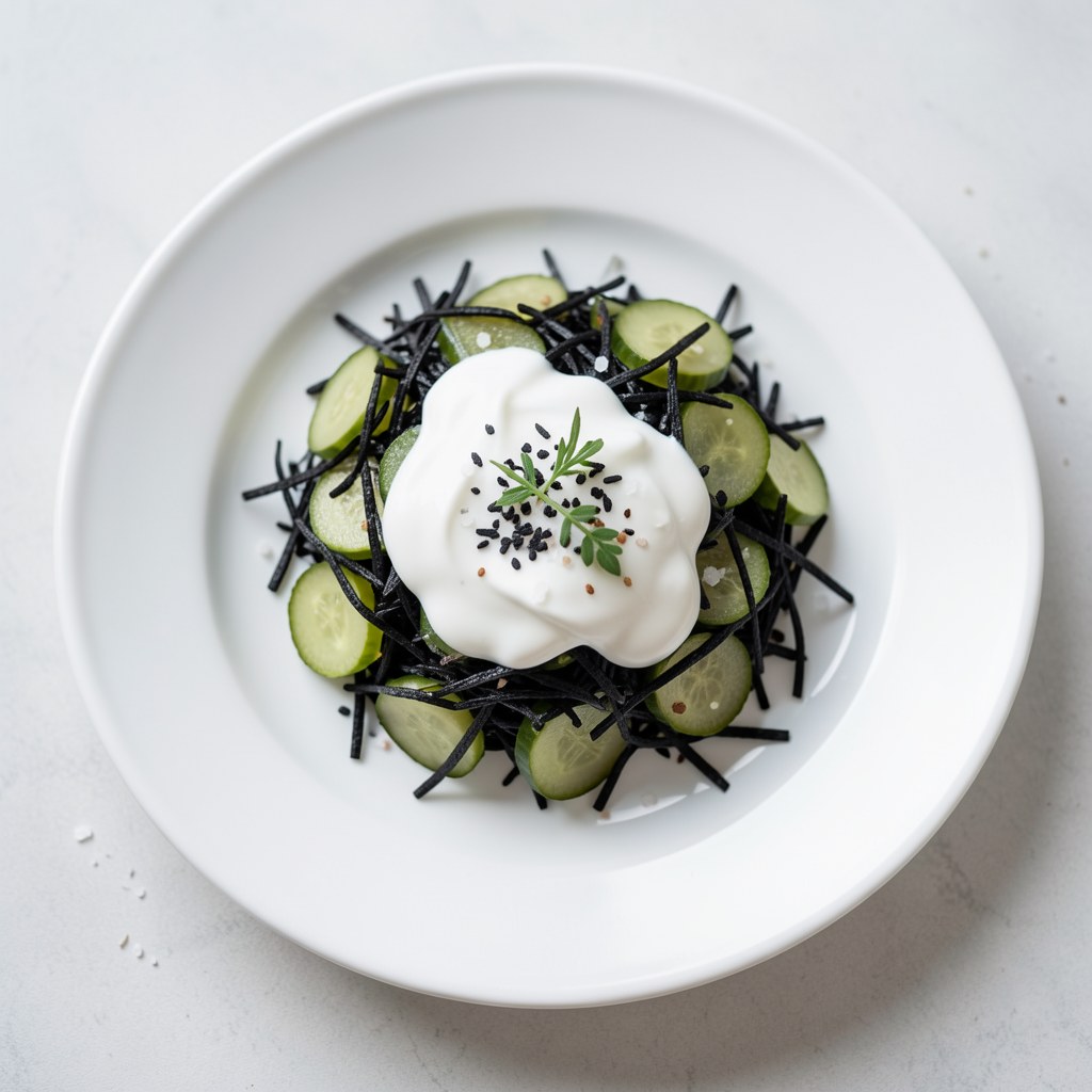 Surówka z czarnej rzodkwi i ogórka konserwowego