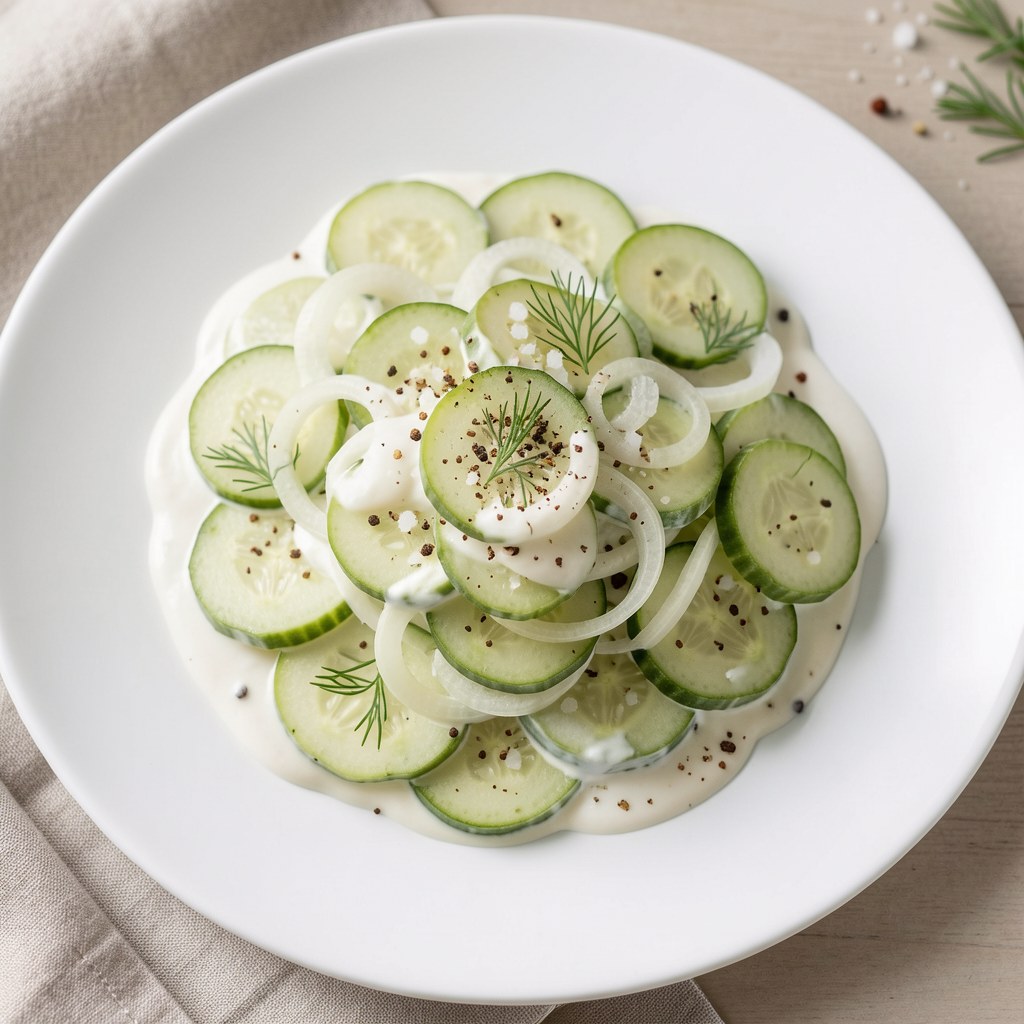 Surówka z ogórków i cebuli