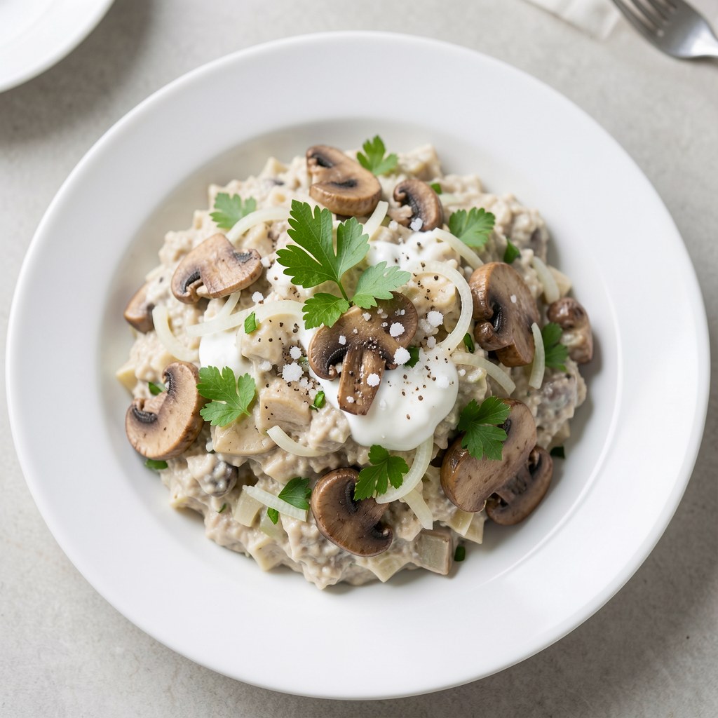 Sałatka z grzybów i cebuli