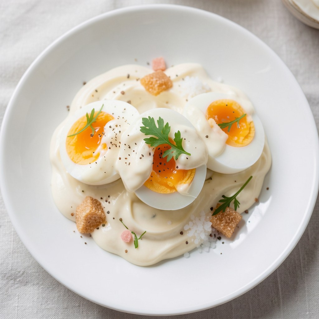 jajka w majonezie z rzeżuchą