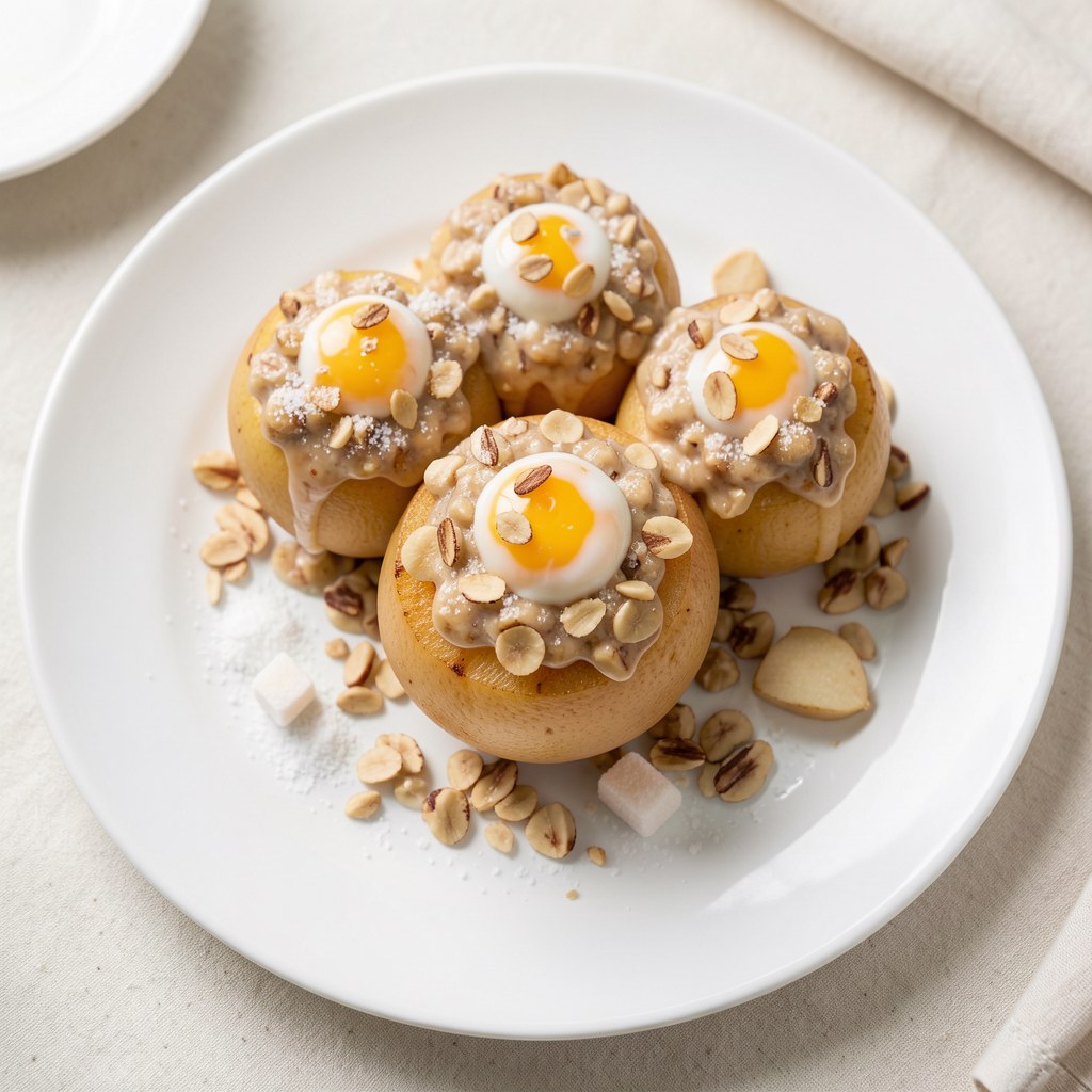 Jabłka zapiekane z masą orzechową