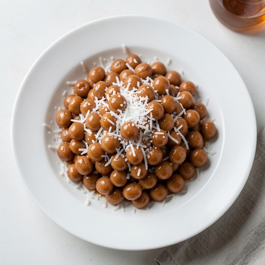 Bób z rodzynkami i kokosem