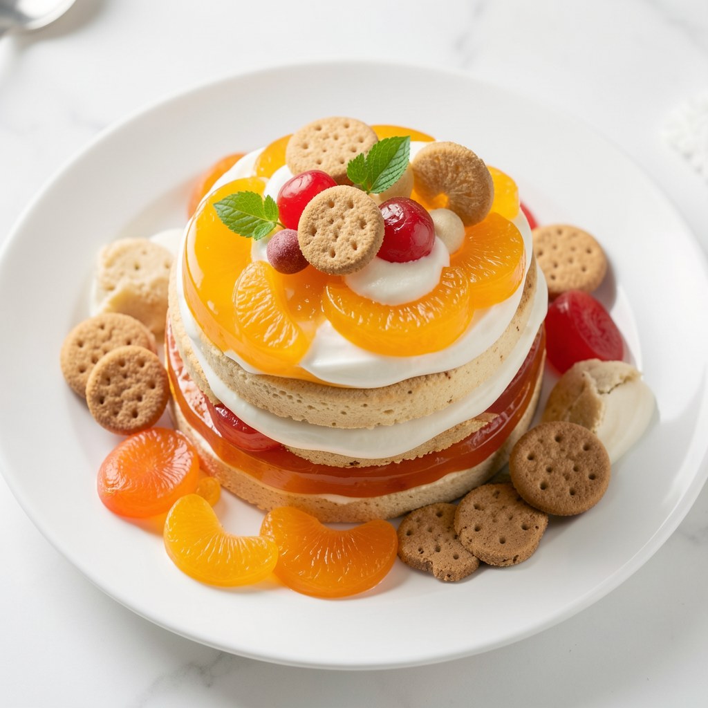 Dietetyczna pianka z nektarynkami i galaretką