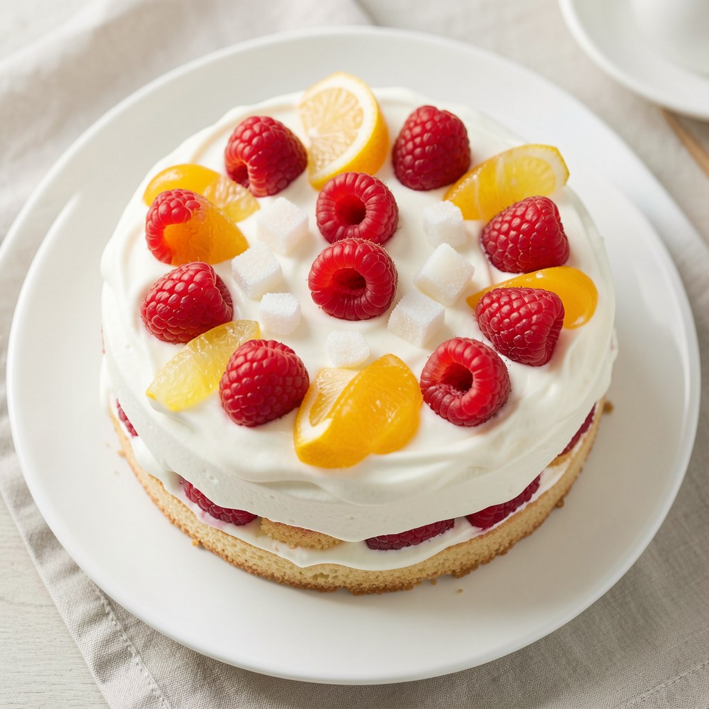 Tort serowy z truskawkami