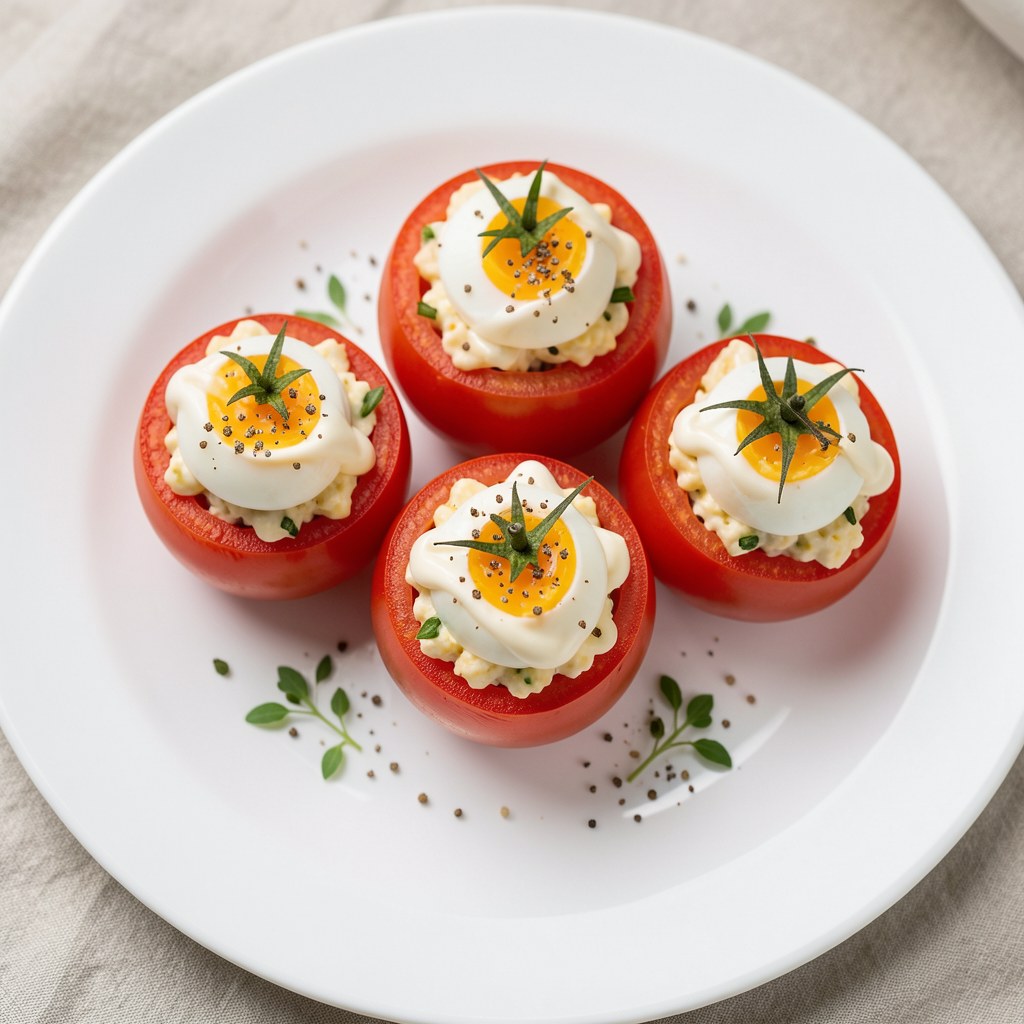 pomidory faszerowane jajkami na ostro