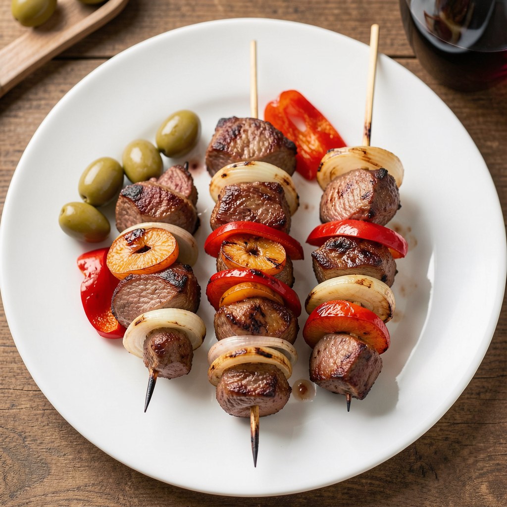 Szaszłyki z wieprzowiny z suszoną śliwką