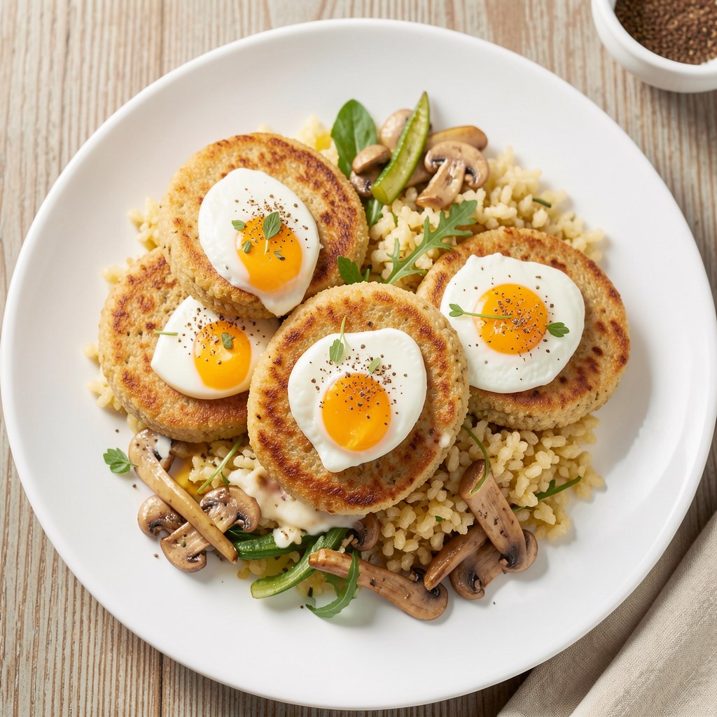 Kotlety z kaszy gryczanej z serem