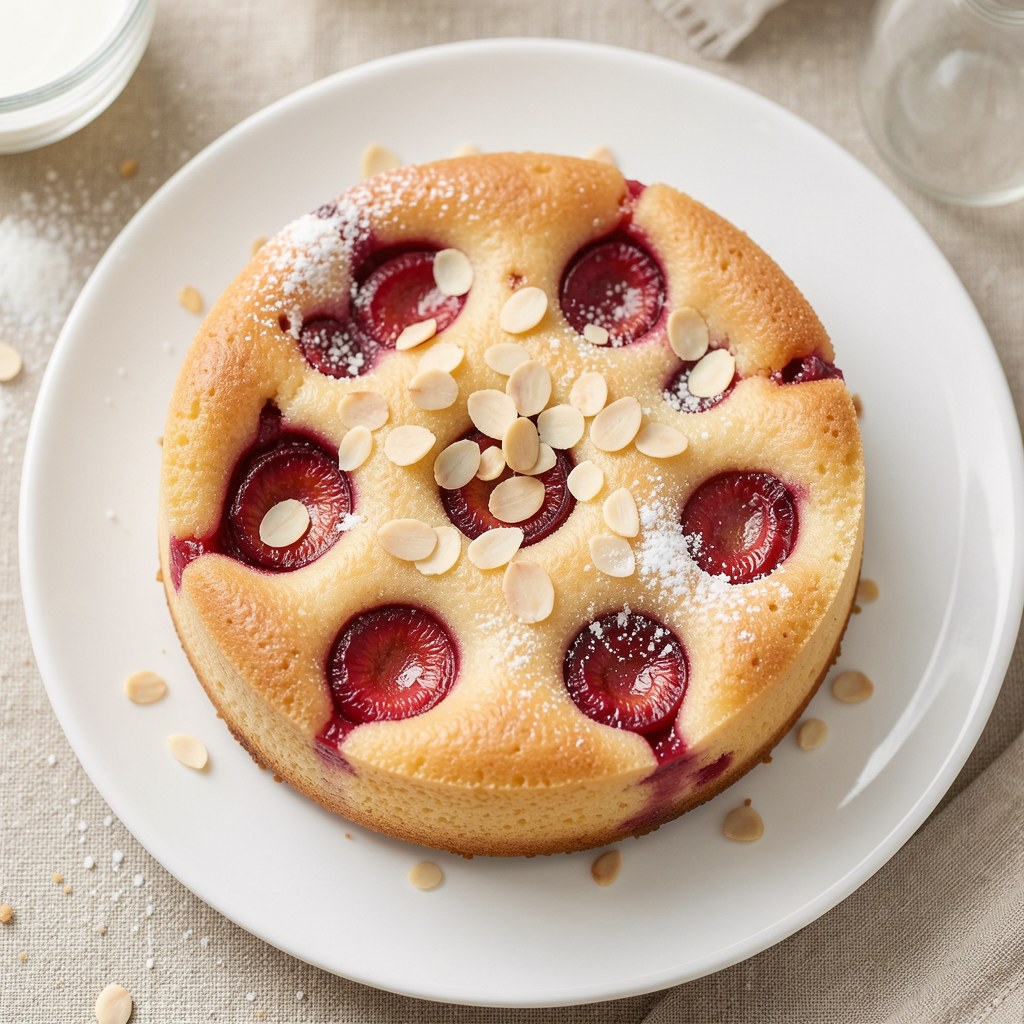 Clafoutis z wiśniami i migdałami