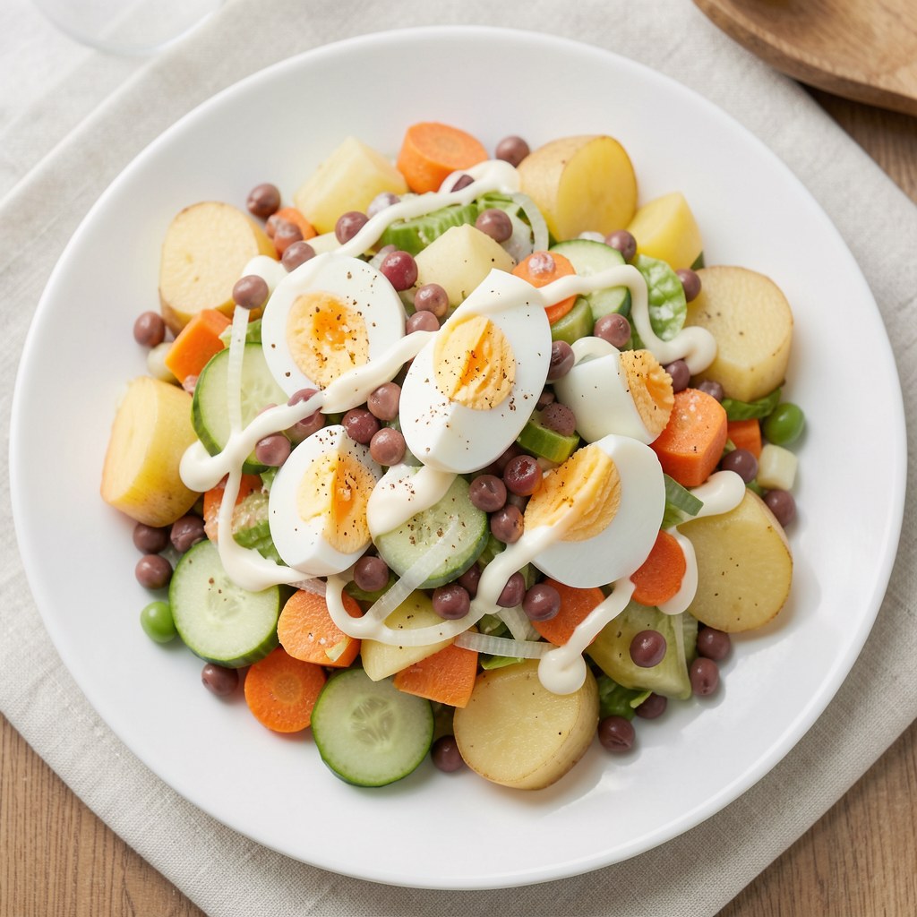 Sałatka warzywna z fasolą