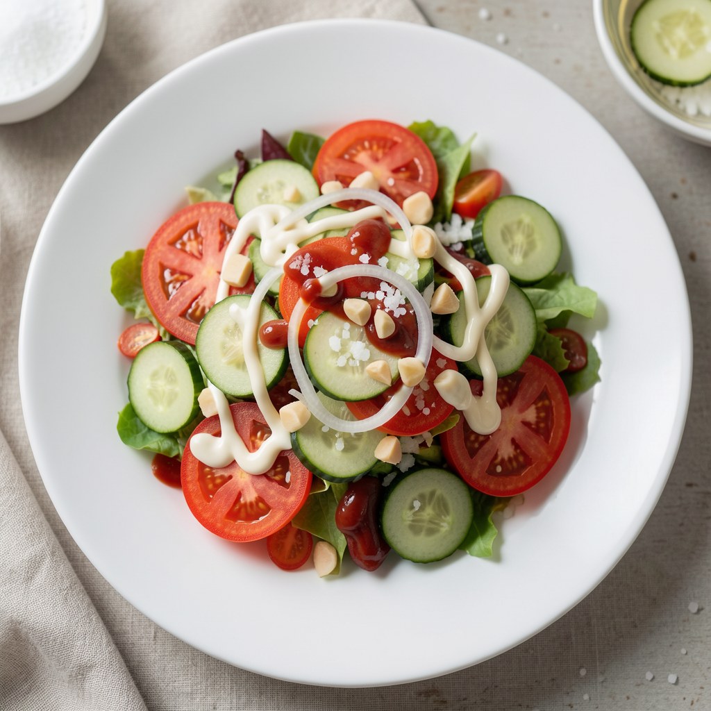 Sałatka z pomidora i ogórka II