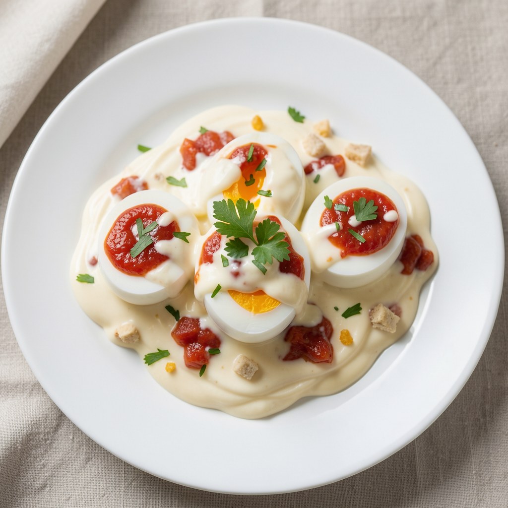 Jajka w sosie majonezowym