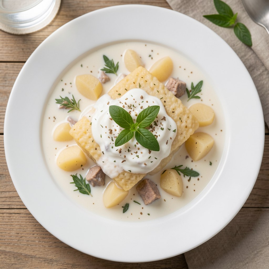 Kartoflanka na wieprzowinie z zacierka