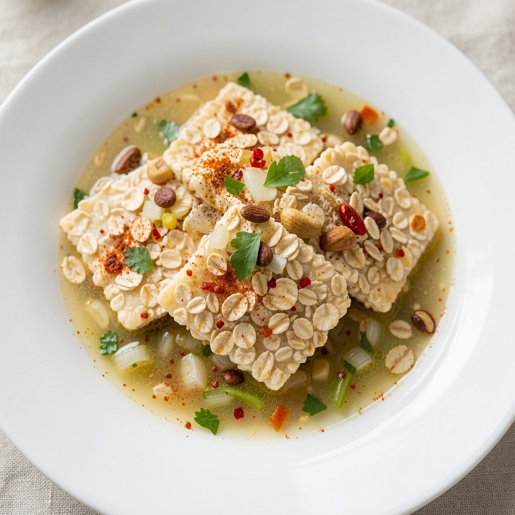 Placuszki z płatków owsianych i jęczmiennych na ostro