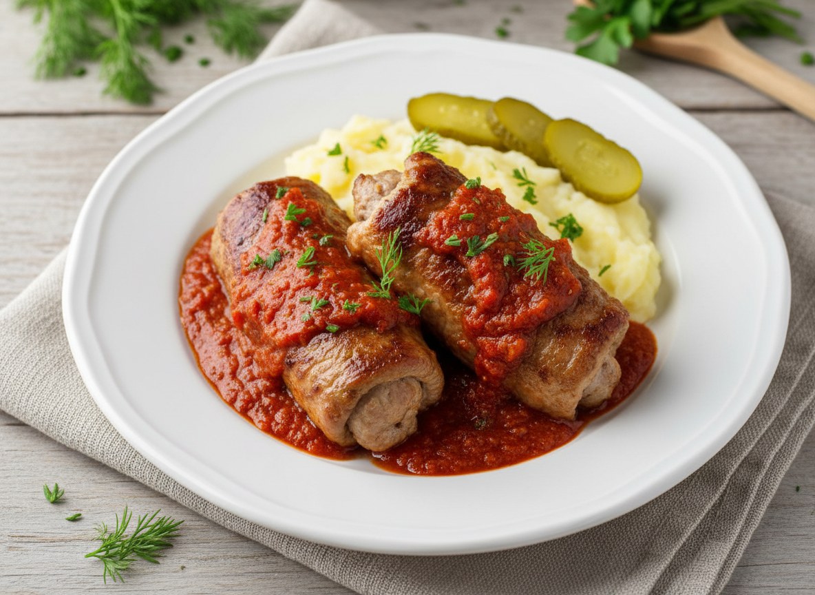 Zrazy wieprzowe w pikantnym sosie