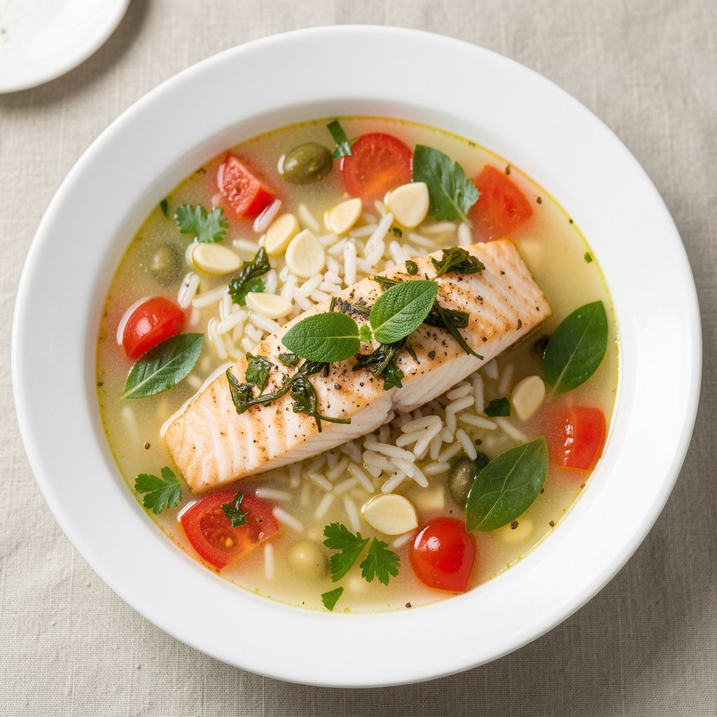 Zupa rybna z koprem włoskim