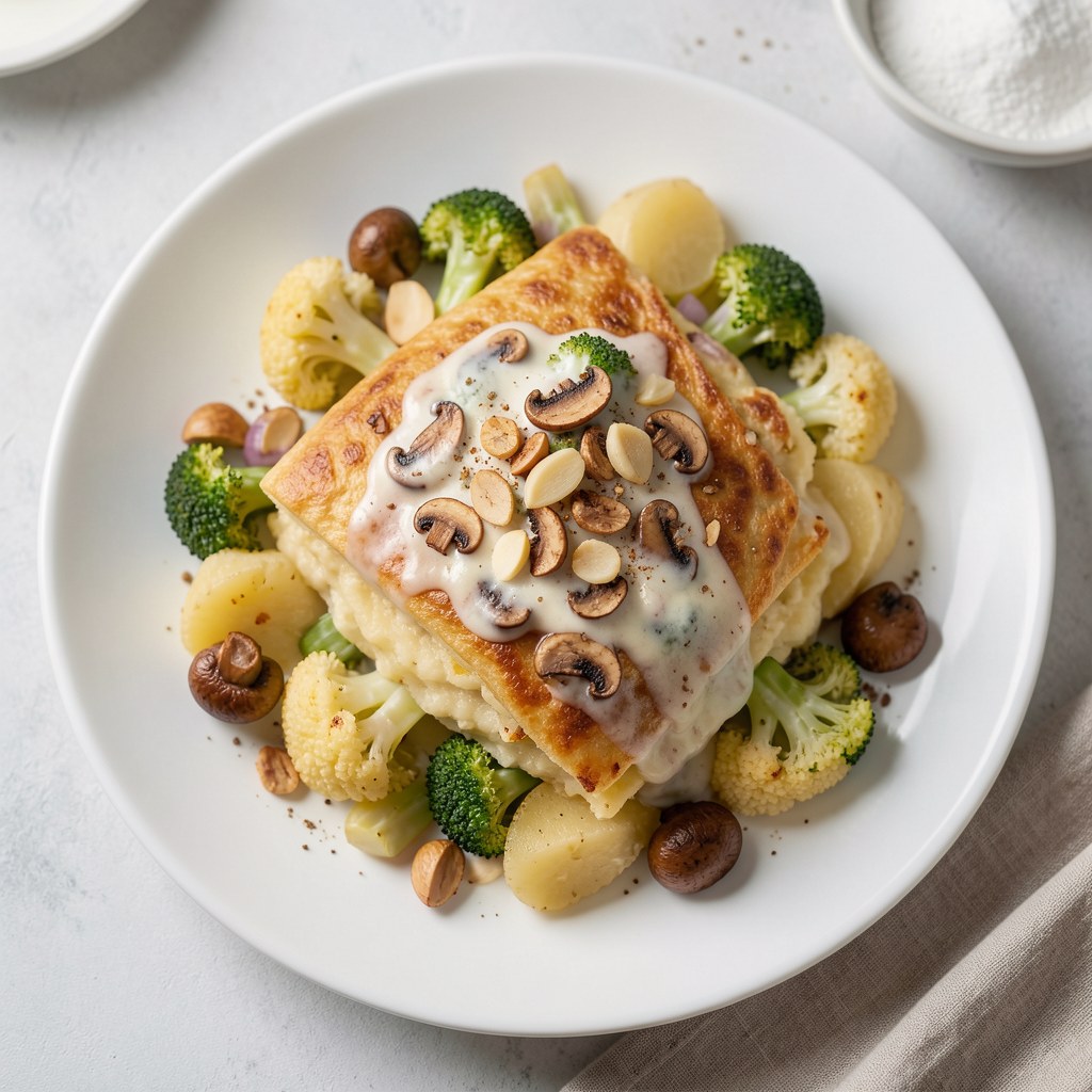 Zapiekanka z ziemniaków z brokułami