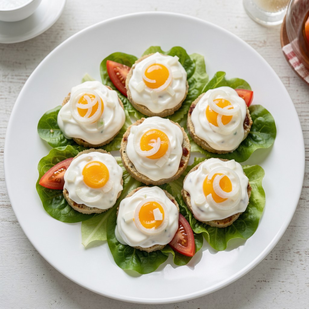 Ser ze śmietany, jajami i cebulą