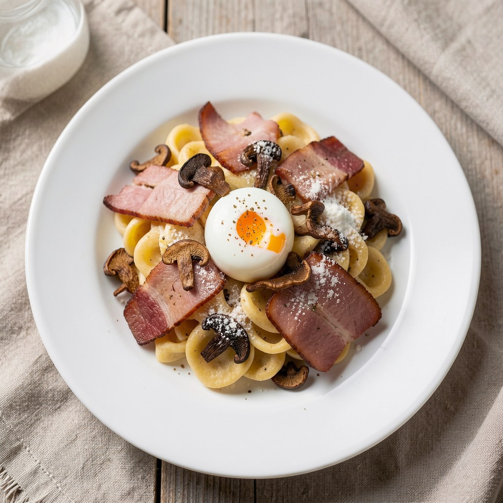 Grzybowe kluski kładzione