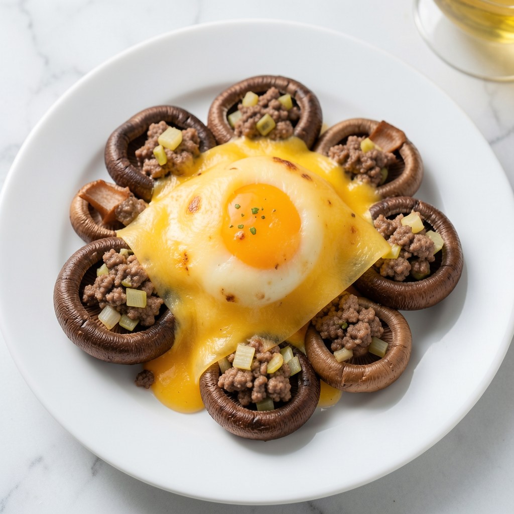 Pieczarki faszerowane mięsem