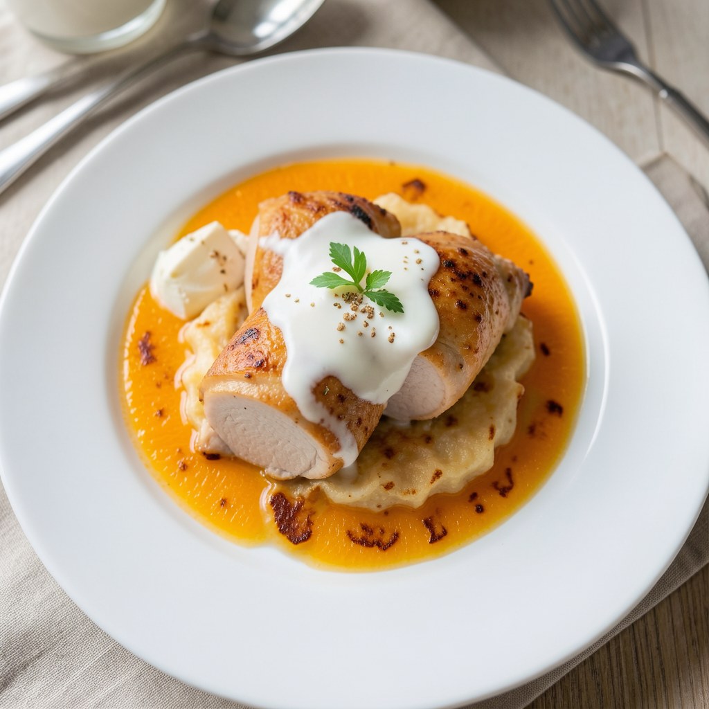 Piersi z kurczaka w soku pomarańczowym