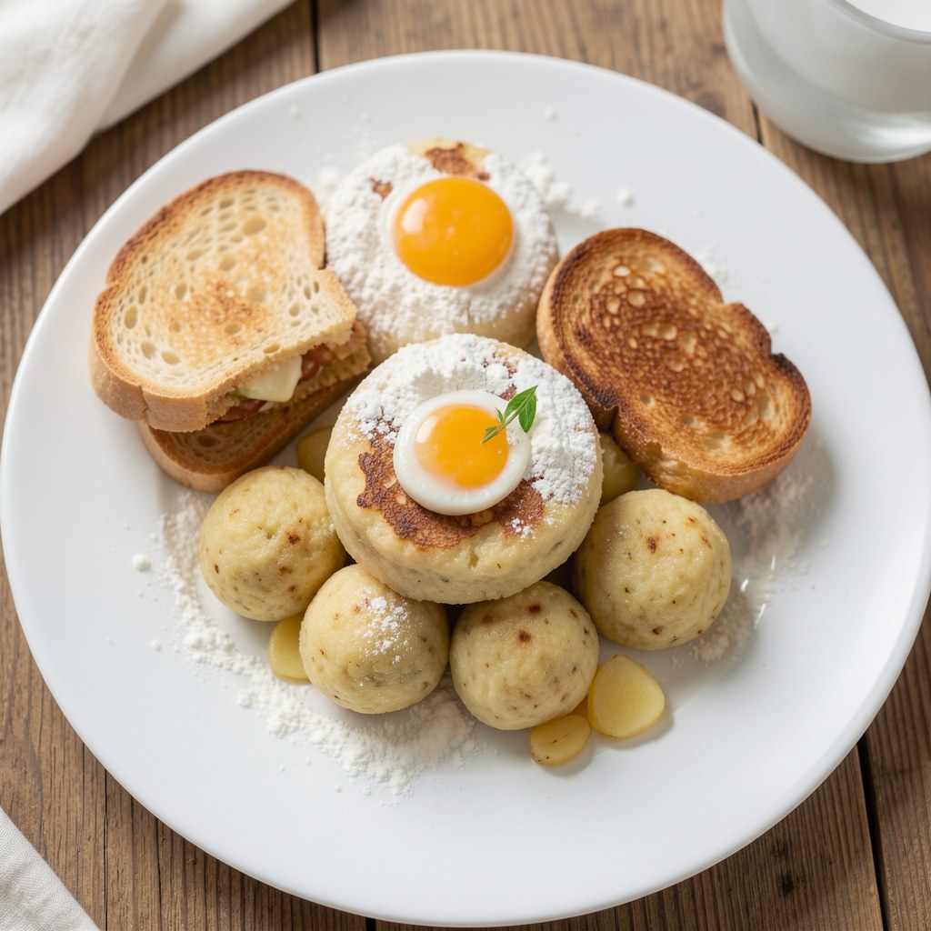 Knedel ziemniaczany z grzankami