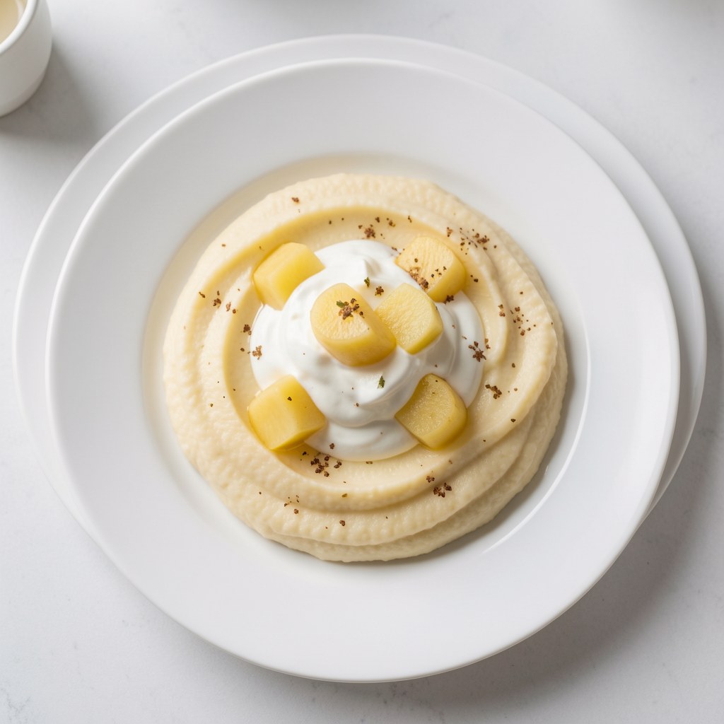 Puree ziemniaczane z brzoskwinią