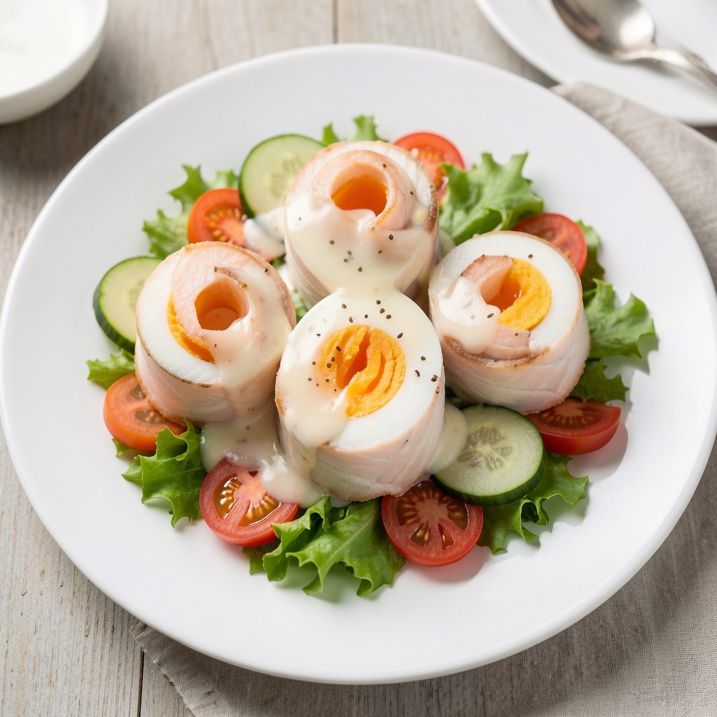 Jajka z łososiem