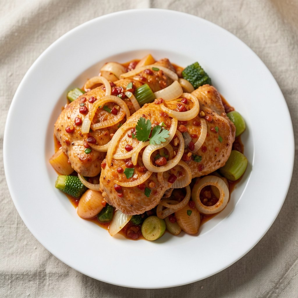 Kurczak cebulowo-porowy