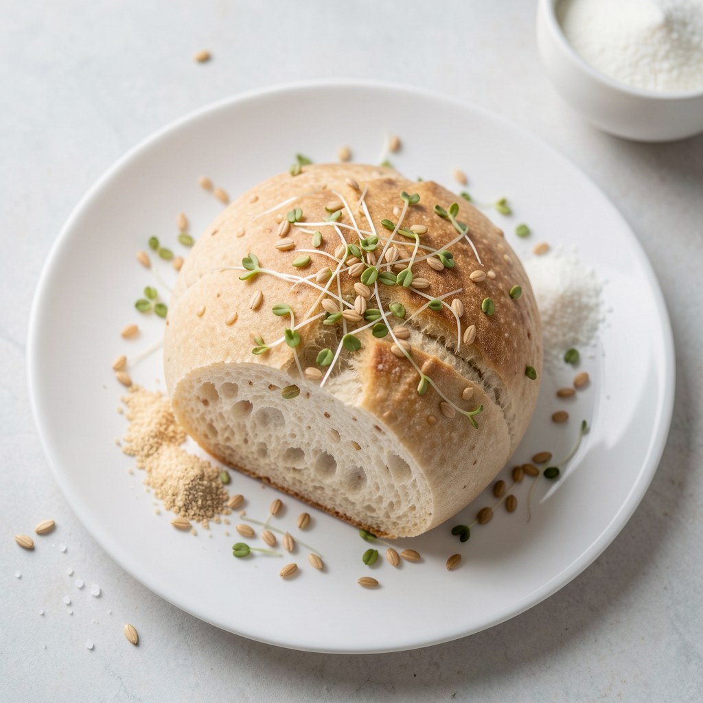 chleb biały z kiełkami pszenicy