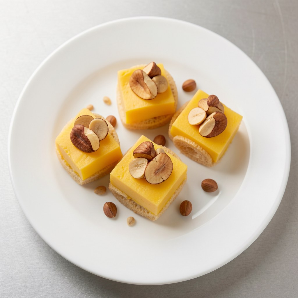 Koreczki na serze z orzechem włoskim