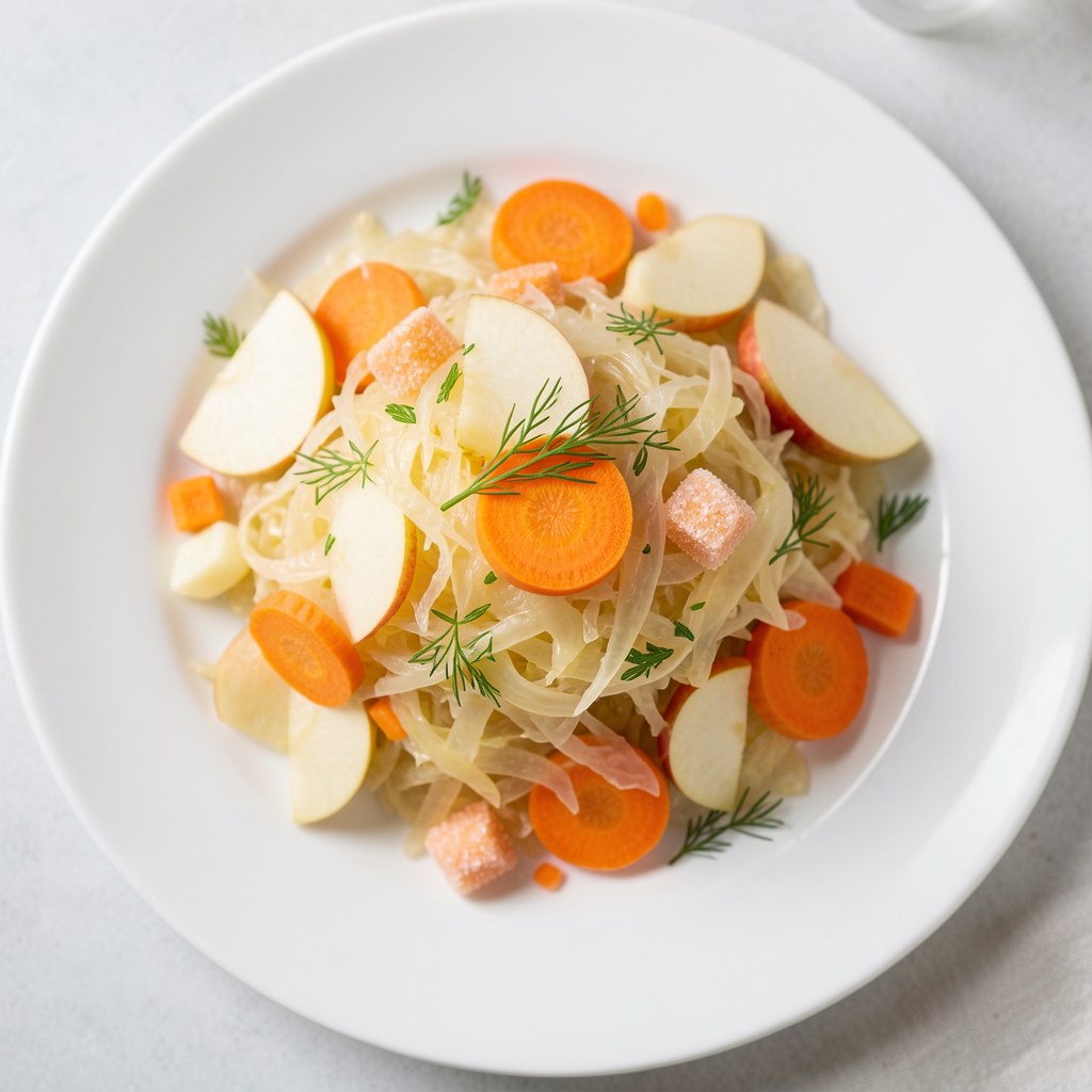 Kapusta kiszona z marchewką i jabłkiem