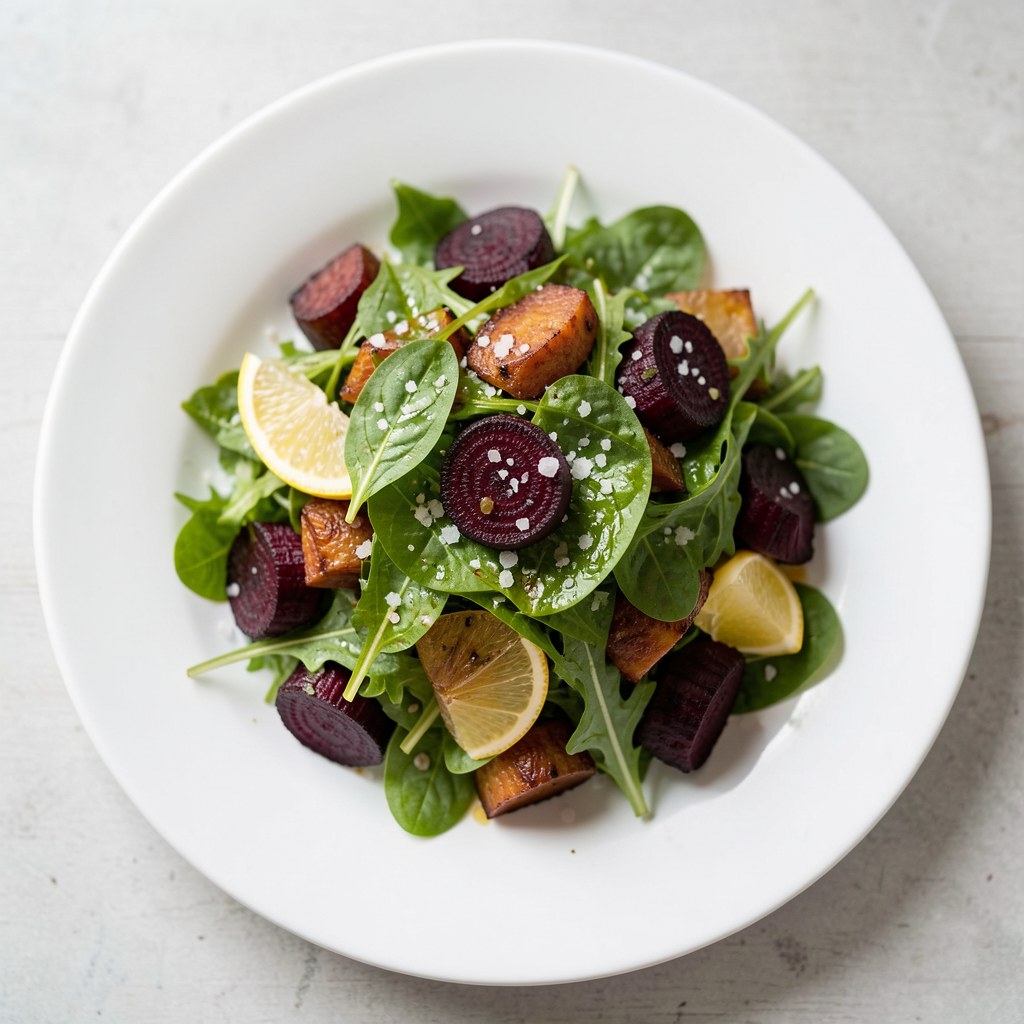 sałatka z pieczonych buraków ćwikłowych