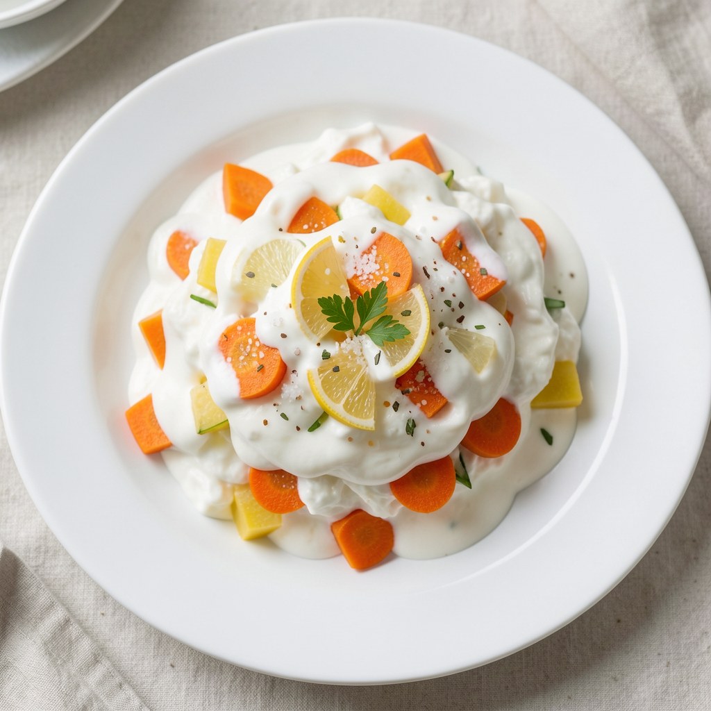 Marchwiowa surówka z sosem jogurtowym