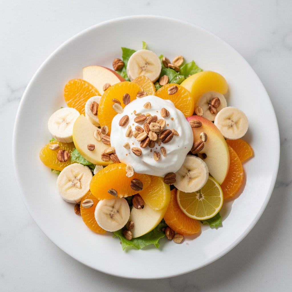 Sałatka owocowa z orzechami