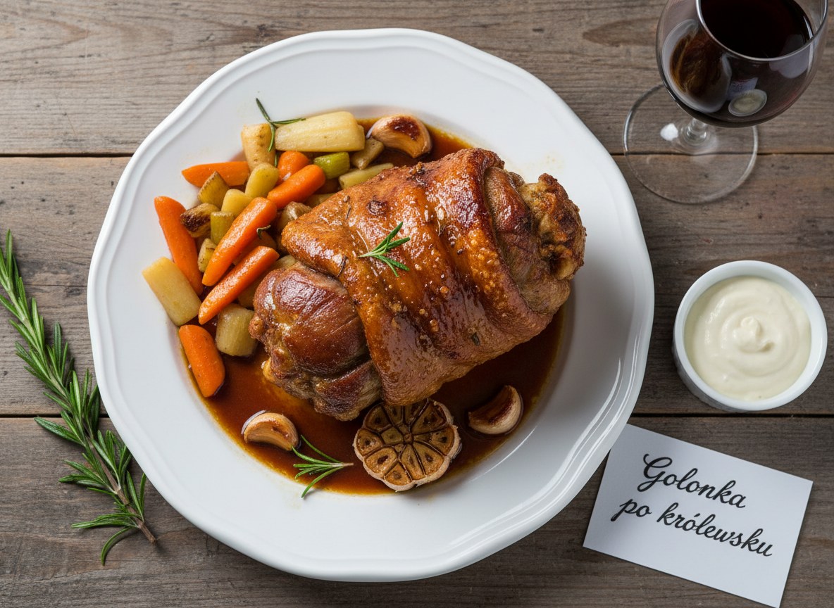 Golonka wieprzowa po królewsku (pieczona)