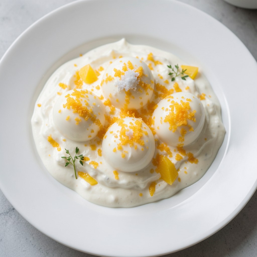 Jajko sadzone na śmietanie