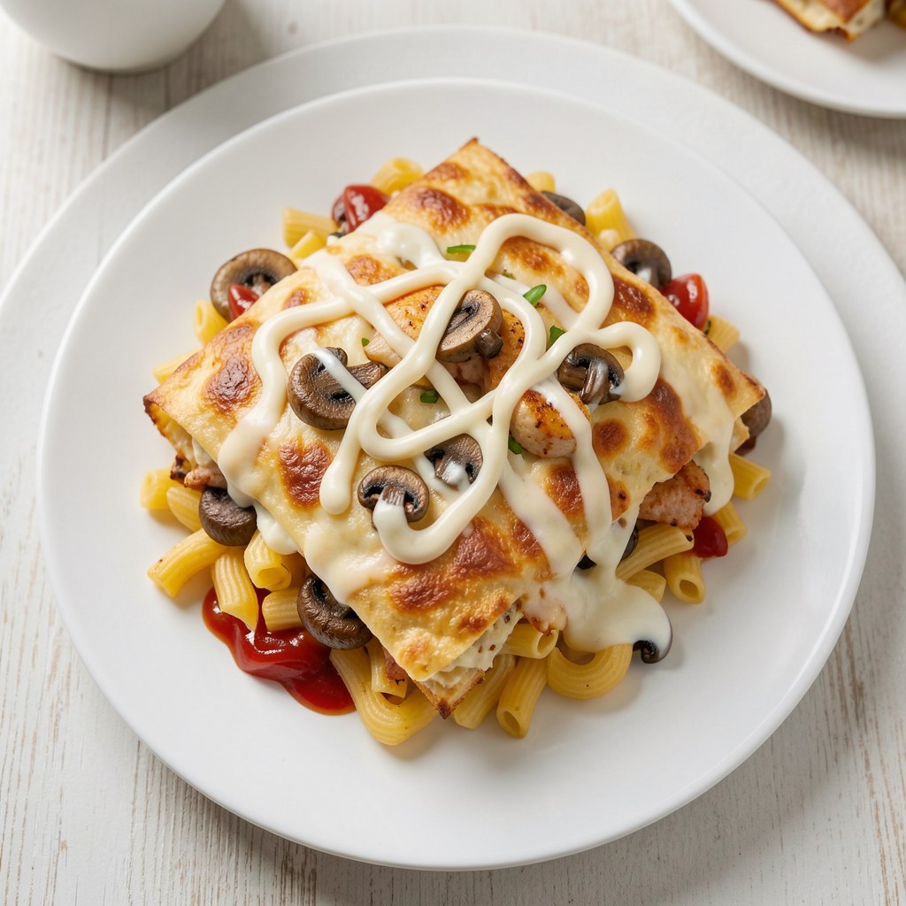 Zapiekanka makaronowa z kurczakiem