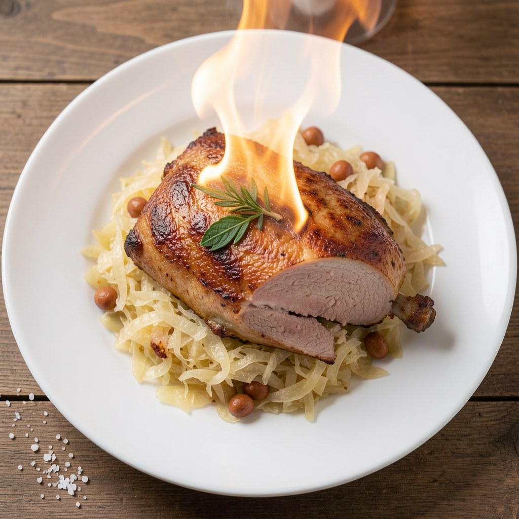 gęś z kiszoną kapustą