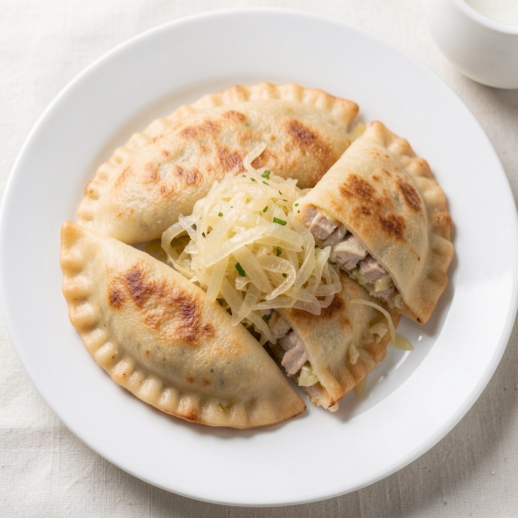 Pierogi rybne z kapustą