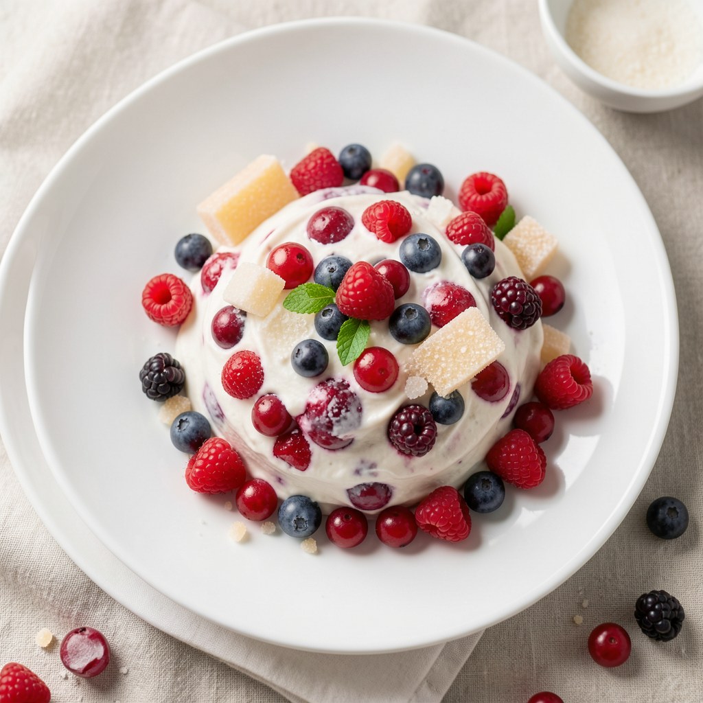 Deser owocowy z serkiem